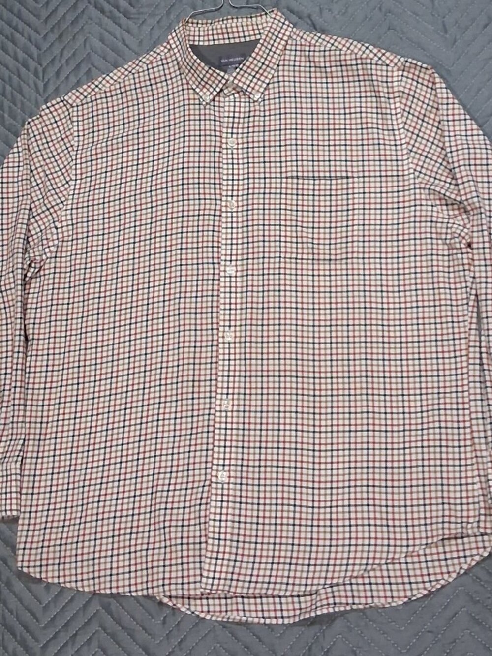 mens van heusen button down shirt.